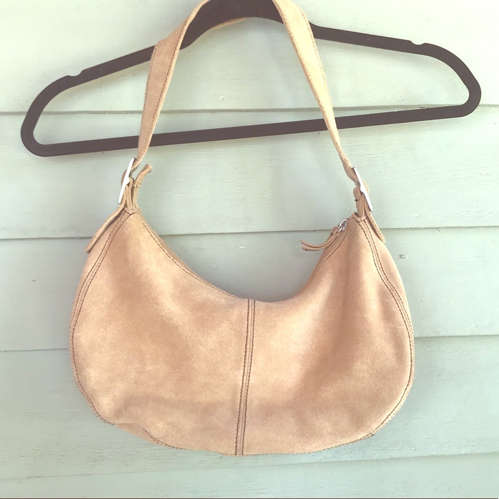 Suede shoulder bag